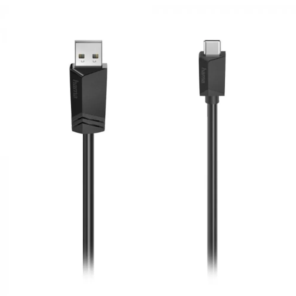 HAMA USB-A na USB-C 0.75m Black Kabl