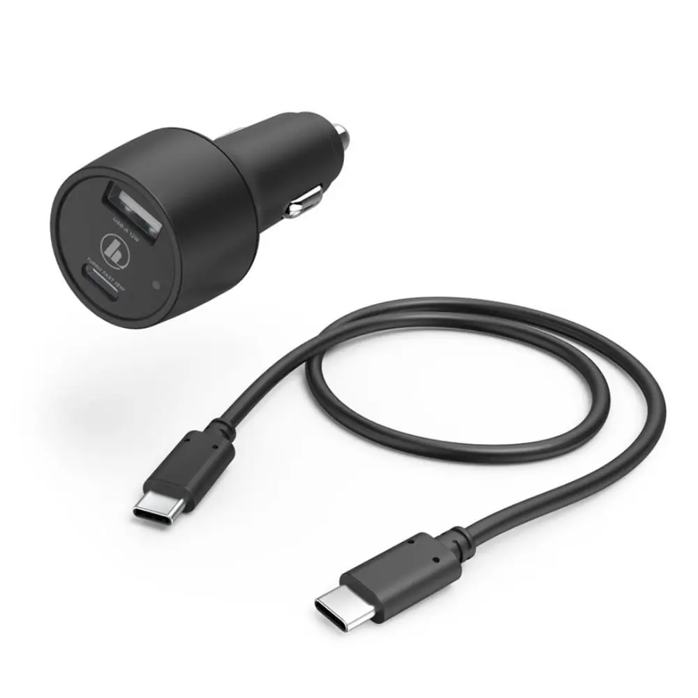 HAMA USB-C + USB-A 30W Auto punjač