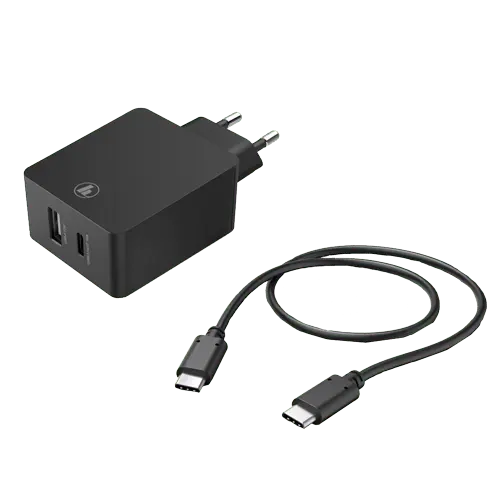 HAMA USB-C + USB-A 30W kabl 1m Punjač za telefon