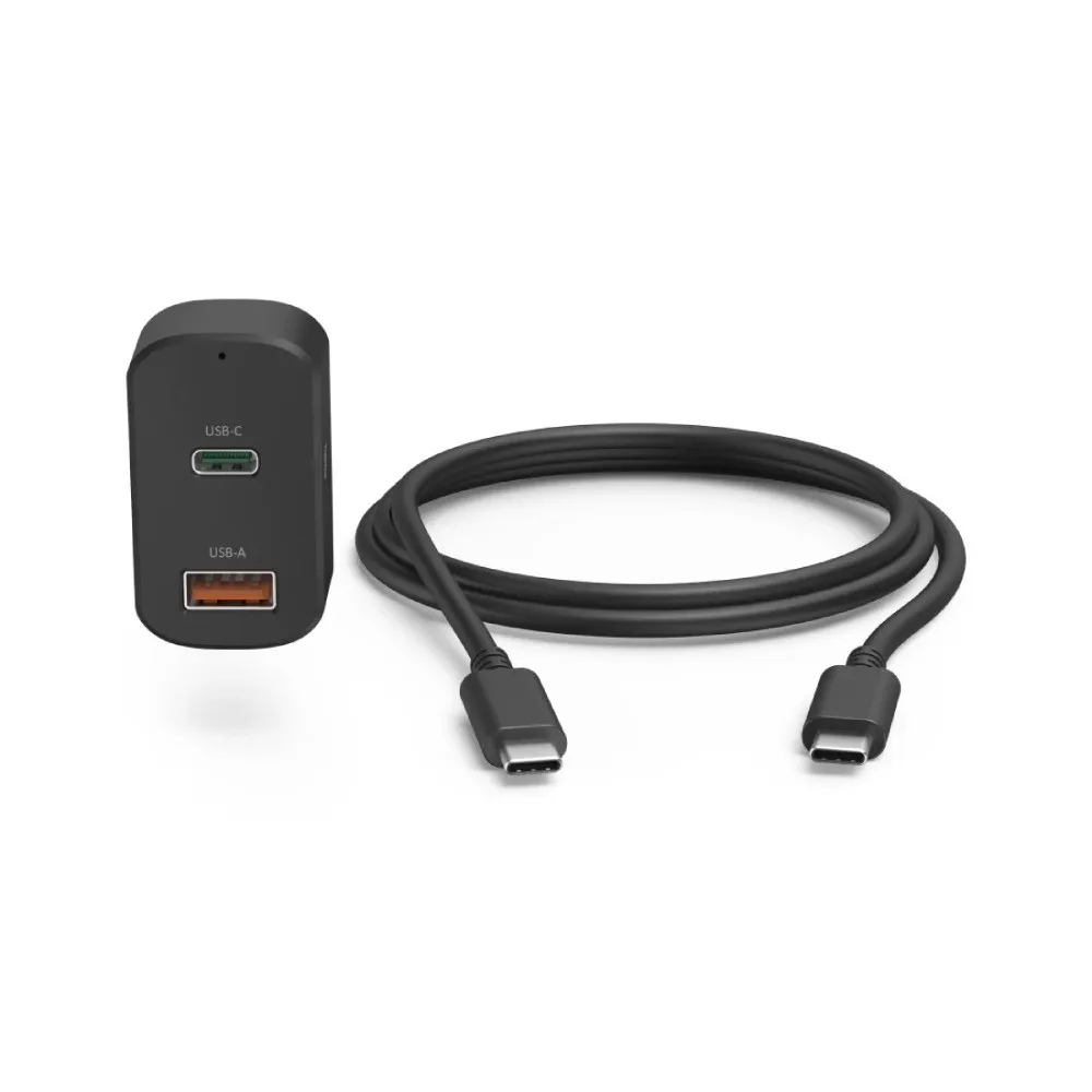 HAMA USB-C + USB-A 65W Auto punjač