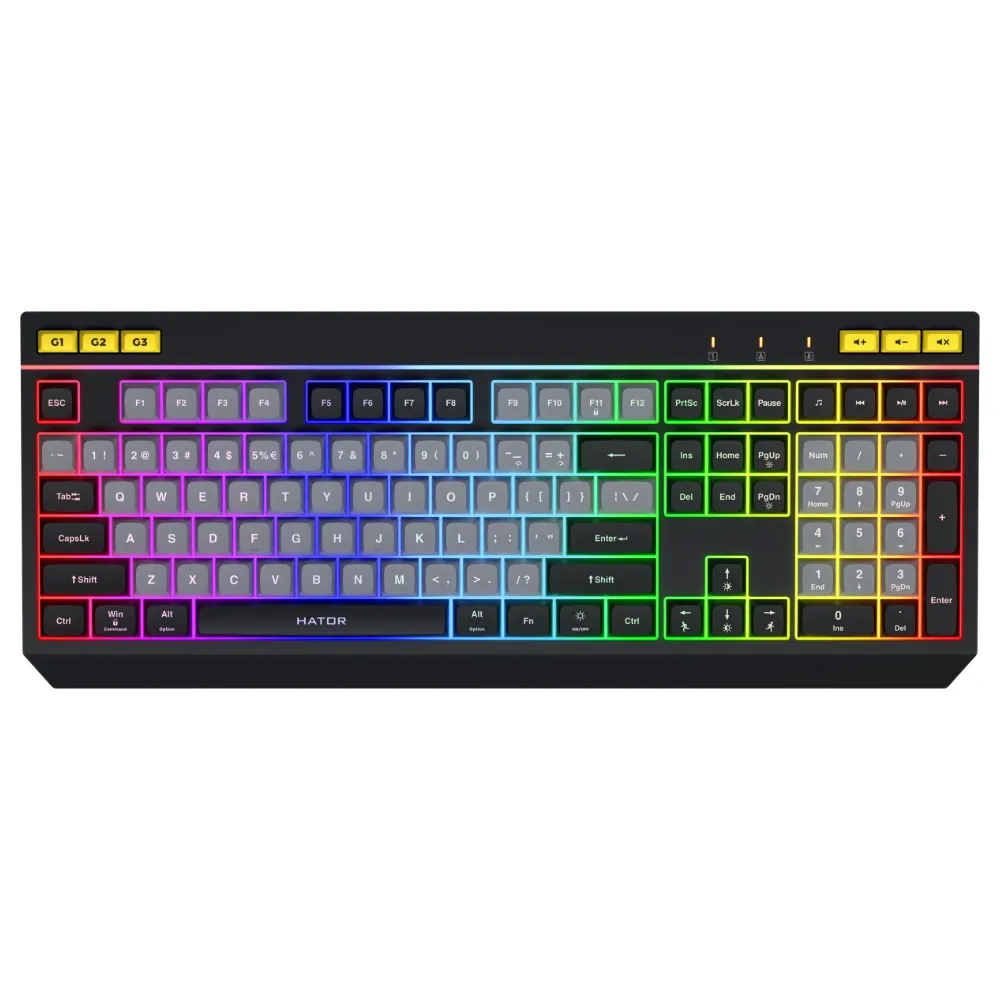 HATOR Icefall Black-Grey US Tastatura