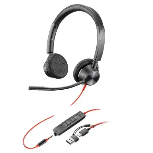 HP 8X221AA Poly Blackwire 3325 Stereo USB-C Slušalice + 3.5mm + USB-C/A adapter