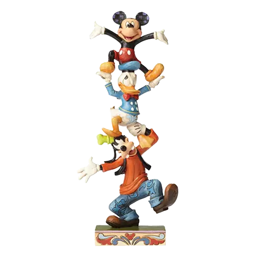 JIM SHORE Goofy Mickey Donald Teetering Tower - 4055412