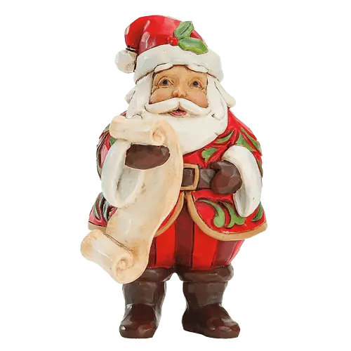 JIM SHORE Mini Santa with List Heartwood Creek - 6001495