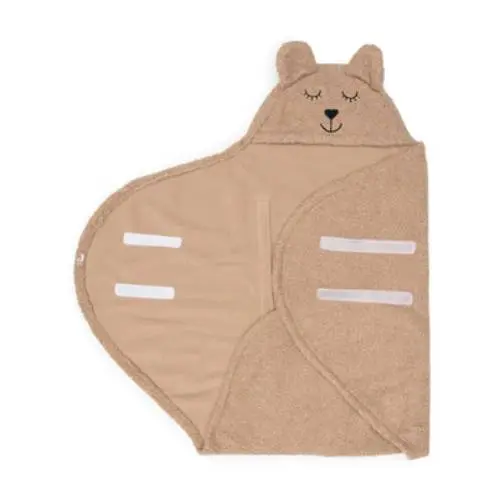 JOLLEIN Bear Boucle Biscuit Ćebe za povijanje bebe