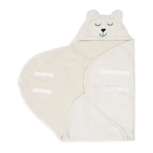 JOLLEIN Bear Boucle Oatmeal Ćebe za povijanje bebe