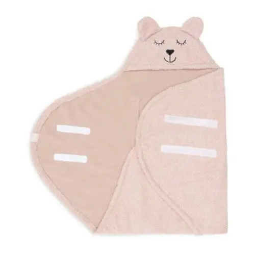 JOLLEIN Bear Boucle Wild Rose Ćebe za povijanje bebe
