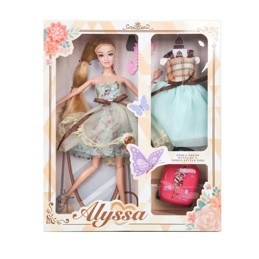 JUNGLE BABY SL312777 Lutka Alyssa sa haljinom i koferom