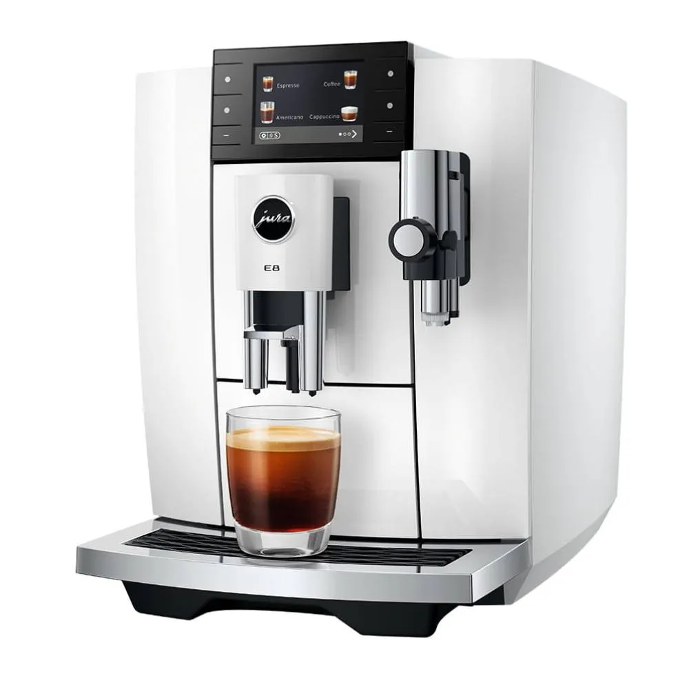 JURA E8 Piano White Espresso aparat