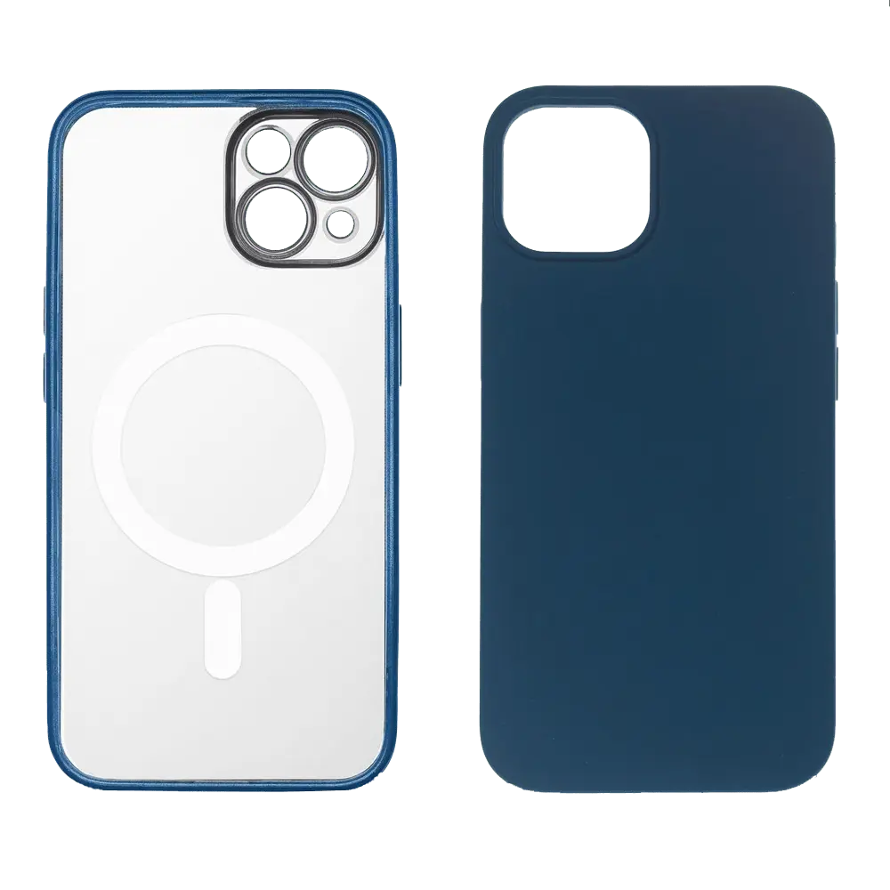 JUST IN CASE MAGPL108BL 2u1 transparentna/plava - Zaštitna maska za iPhone 14