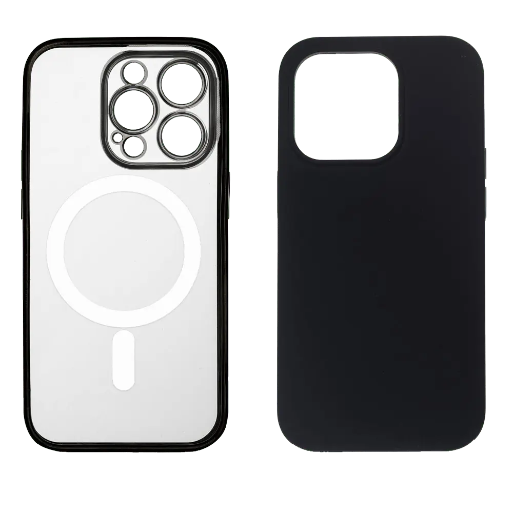 JUST IN CASE MAGPL110BK 2u1 transparentna/crna - Zaštitna maska za iPhone 14 Pro