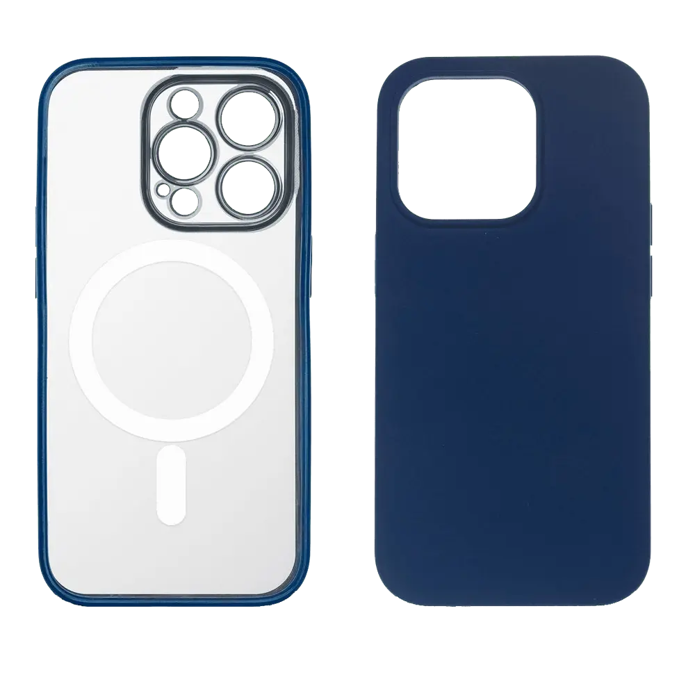 JUST IN CASE MAGPL110BL 2u1 transparentna/plava - Zaštitna maska za iPhone 14 Pro