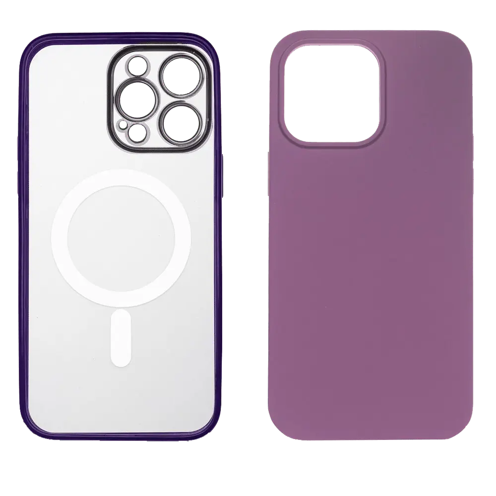 JUST IN CASE MAGPL111PR 2u1 transparentna/ljubičasta- Zaštitna maska za iPhone 14 Pro Max