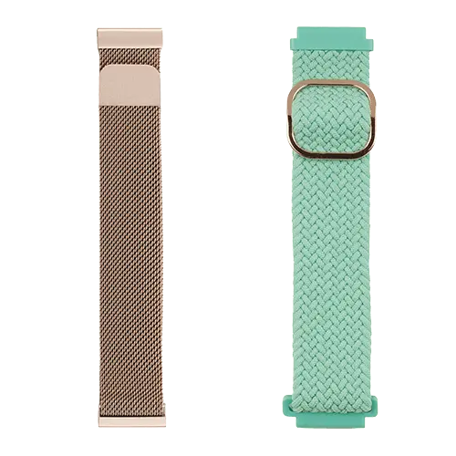JUST IN CASE Zamenske narukvice 2u1 za pametne satove 20mm Gold-Green