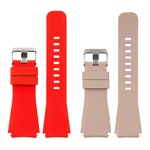 JUST IN CASE Zamenske narukvice 2u1 za pametne satove 22mm Red-Beige