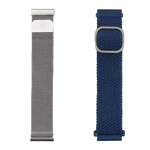 JUST IN CASE Zamenske narukvice 2u1 za pametne satove 22mm Silver-Blue