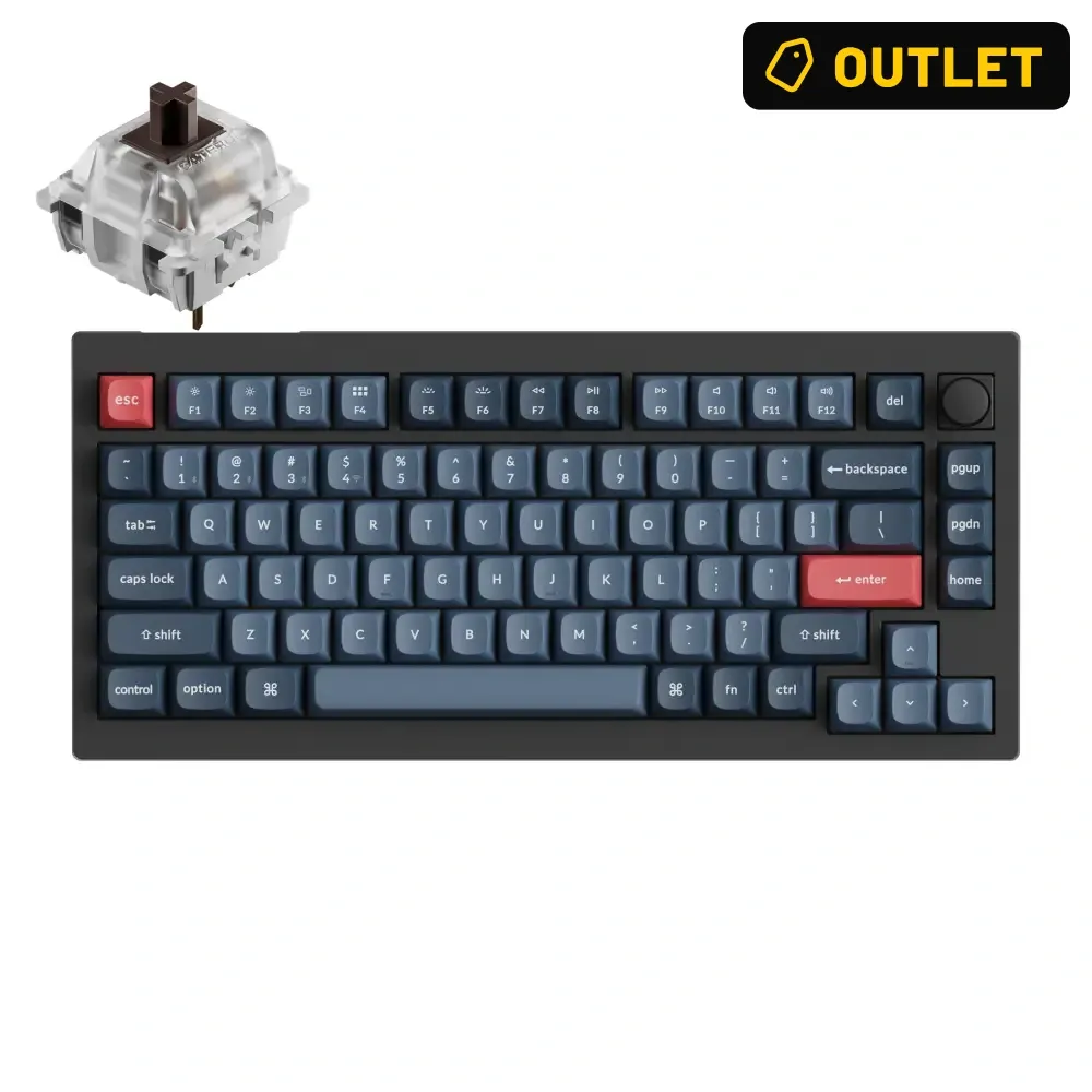 KEYCHRON V1M-D3 Fully Assembled Knob Carbon Black Bežična tastatura OUTLET