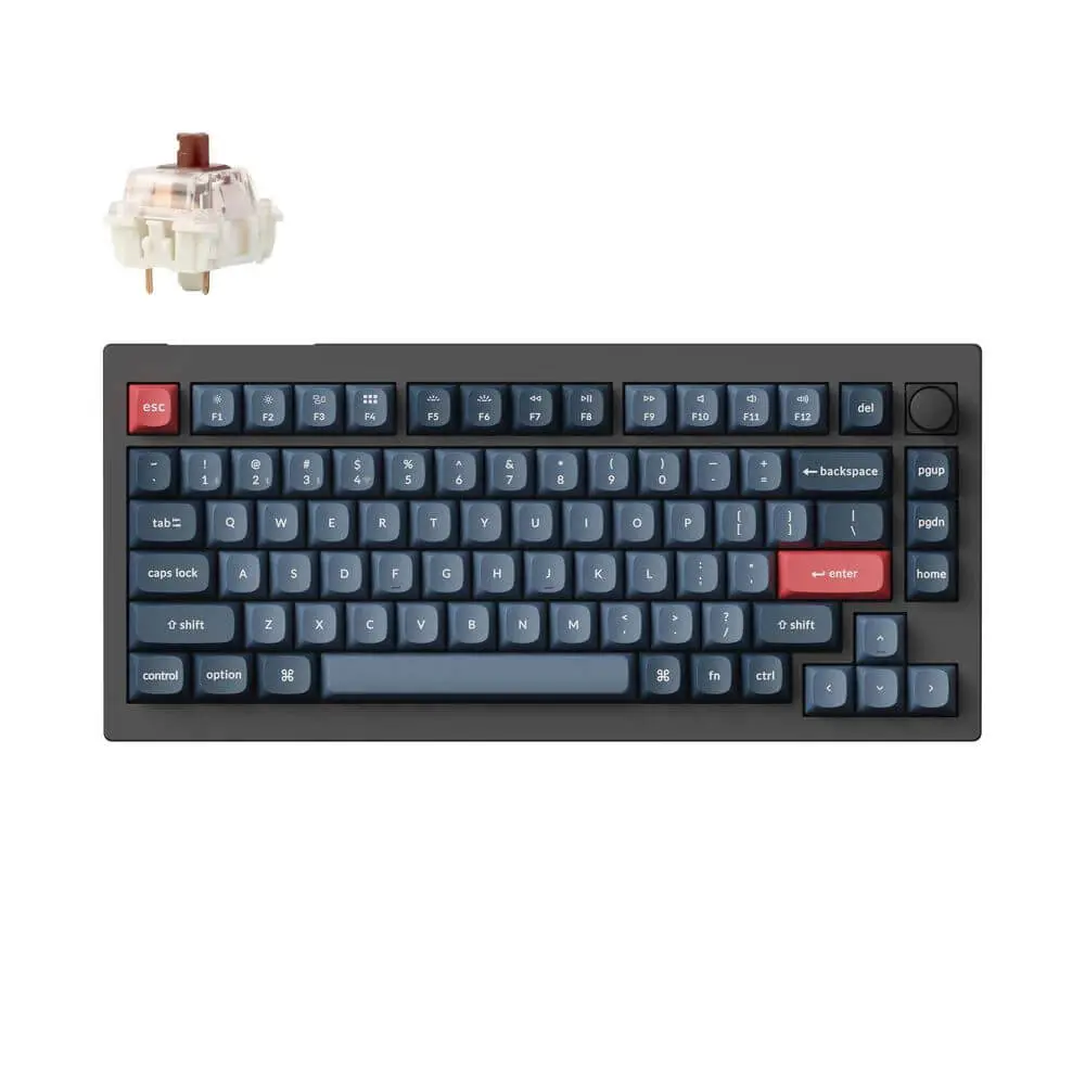 KEYCHRON V1M-D3 Fully Assembled Knob Carbon Black Bežična tastatura
