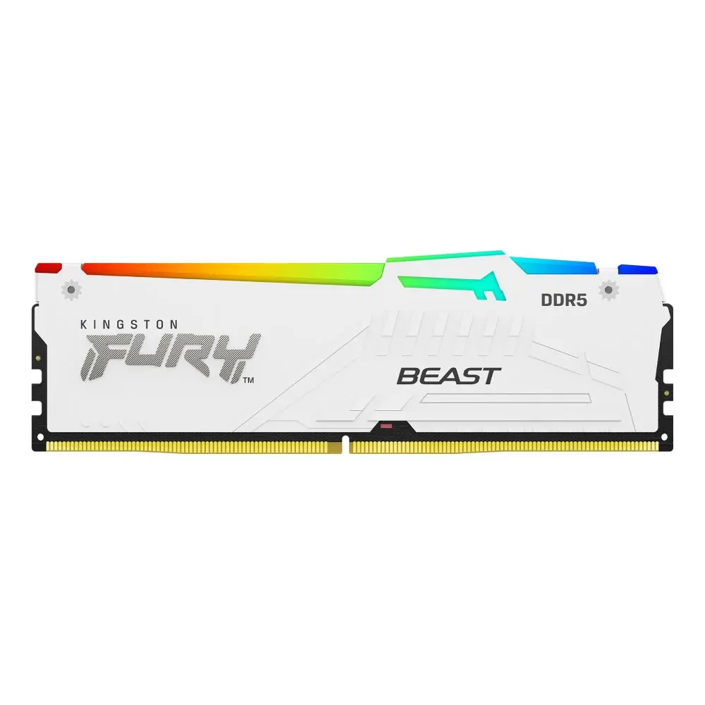 KINGSTON FURY Beast RGB White 32GB (2 x 16GB) DDR5 6000MHz CL30 KF560C30BWEAK2-32 Memorija