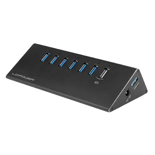 LC POWER USB 3.0 Hub 6+1-port - LC-HUB-ALU-2B-7