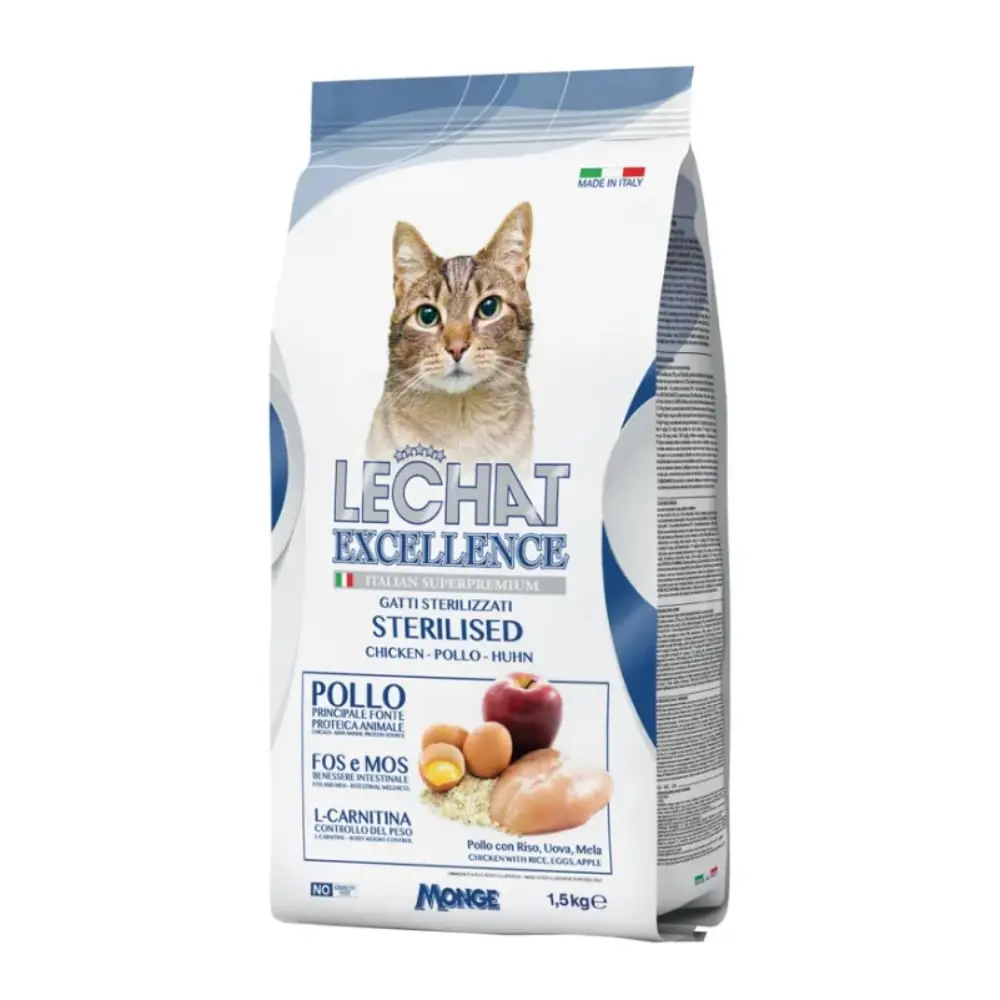 LECHAT Excellence Sterilized Piletina 1.5kg Hrana za mačke