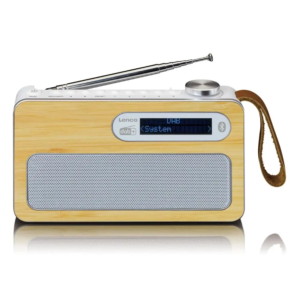 LENCO PDR-040BAMBOO WH DAB+/FM Radio aparat