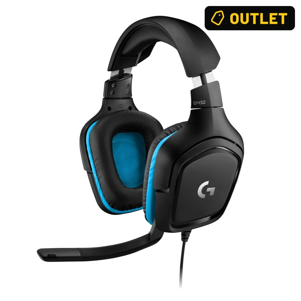 LOGITECH G432 (Crna/Plava) Gejmerske slušalice OUTLET