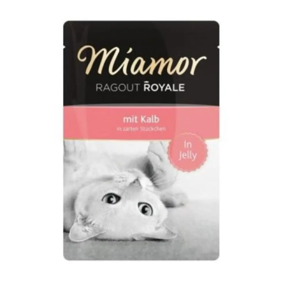 MIAMOR FI74056 Kraljevki ragu u želeu teletina 100 g Vlažna hrana za mačke