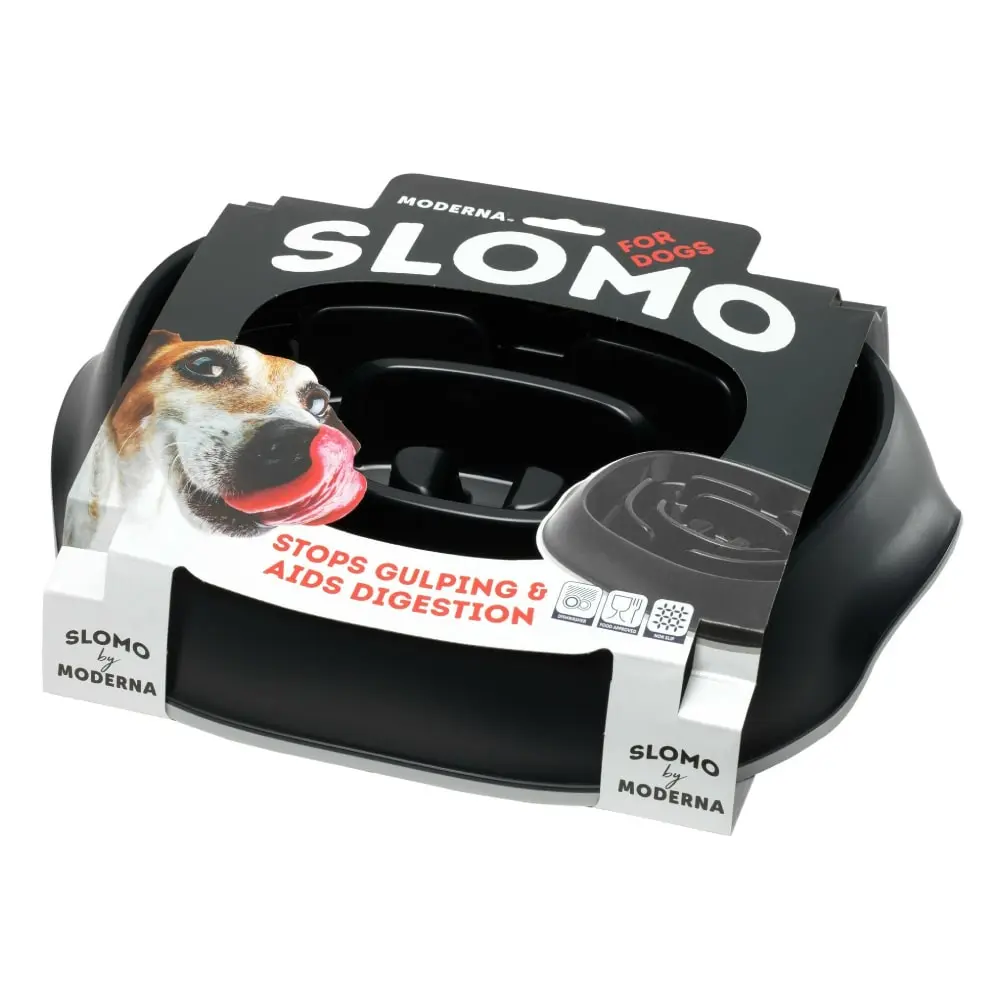 MODERNA Slomo  Činija za pse 950ML Crna