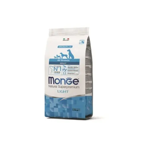 MONGE All Breeds Adult Light Losos 2.5kg Suva hrana za pse