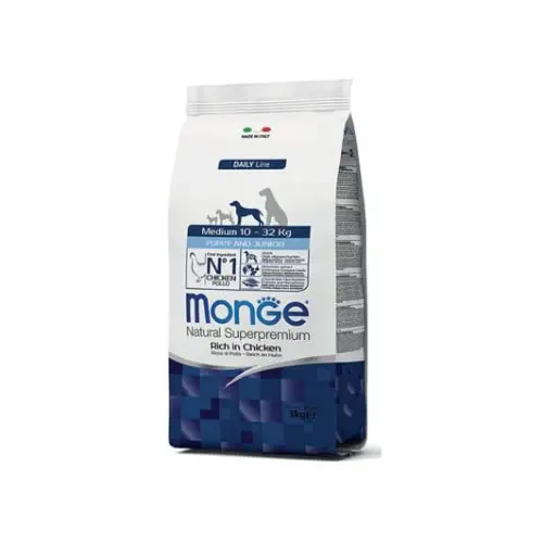 Monge Medium Puppy and Junior Piletina 3kg Suva hrana za pse