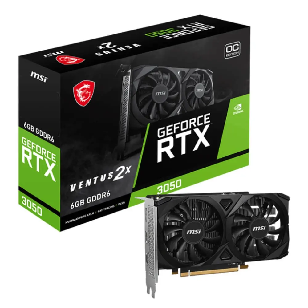 MSI GeForce RTX 3050 VENTUS 2X E 6GB OC