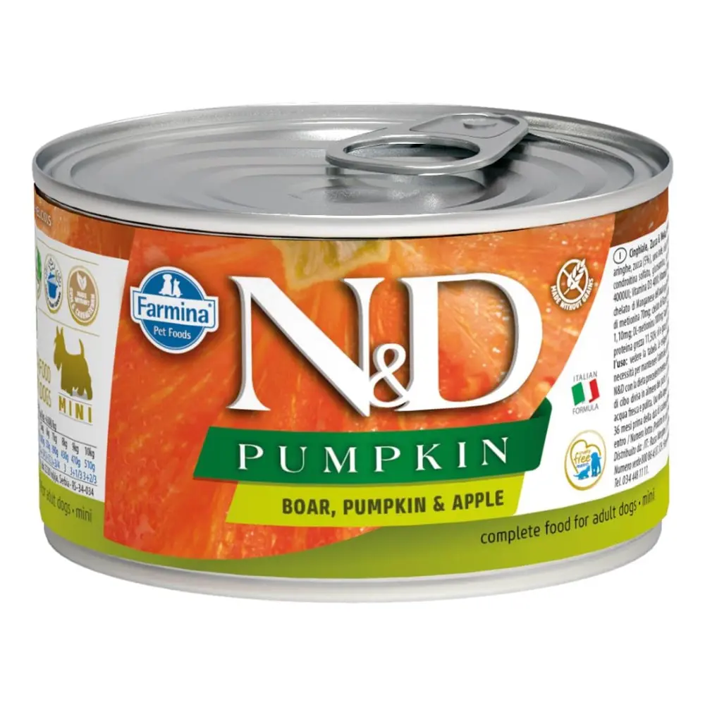 N&D Can Dog PM Mini Boar Pumkin Apple 140 g Hrana za pse