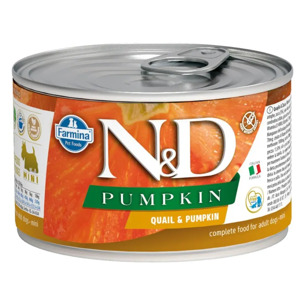 N&D Can Dog PM Mini Quail and Pumkin 140 g Hrana za pse