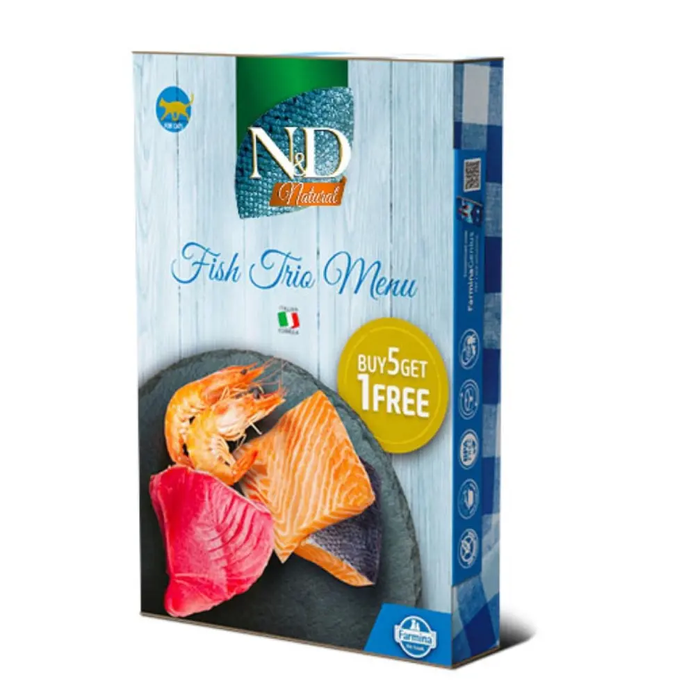 N&D NATURAL Can Cat Natural Fish Trio Menu 6 komada Hrana za mačke
