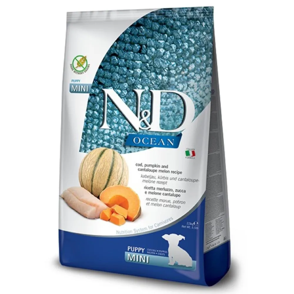 N&amp;D OCEAN Puppy Cod Pumkin Cantaloupe Melon Mini 7 kg Hrana za pse