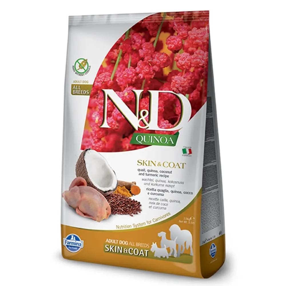 N&D QUINOA Skin and Coat Quail Coconut 2.5 kg Hrana za pse