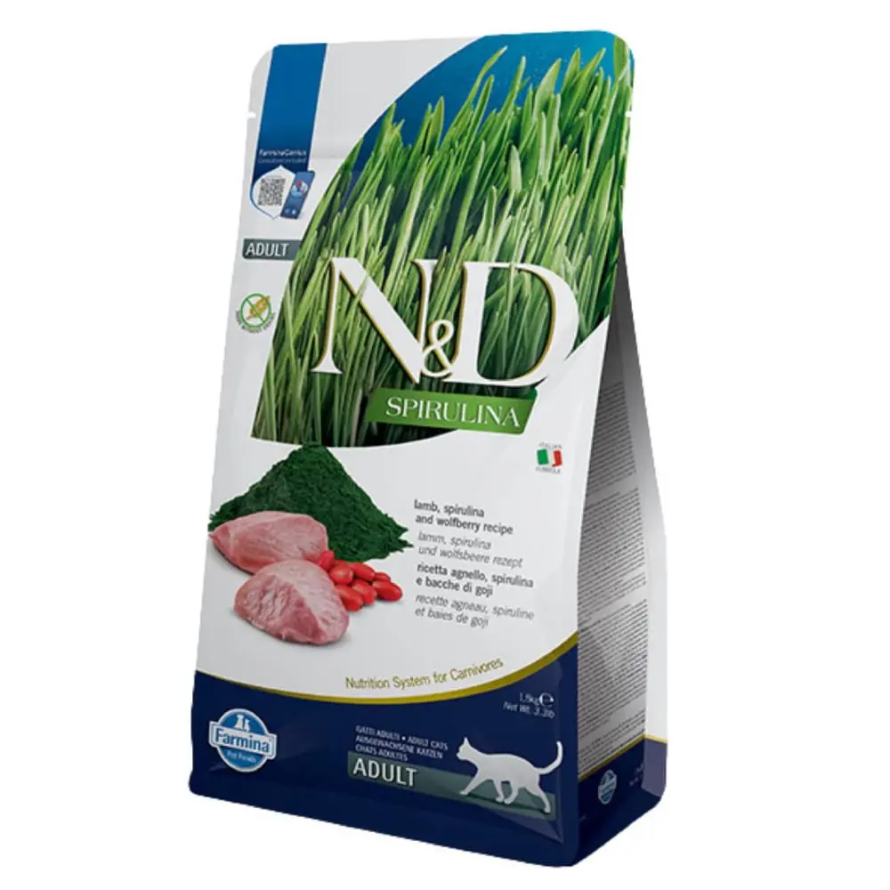 N&D SPIRULINA Cat Lamb 1.5 kg Hrana za mačke