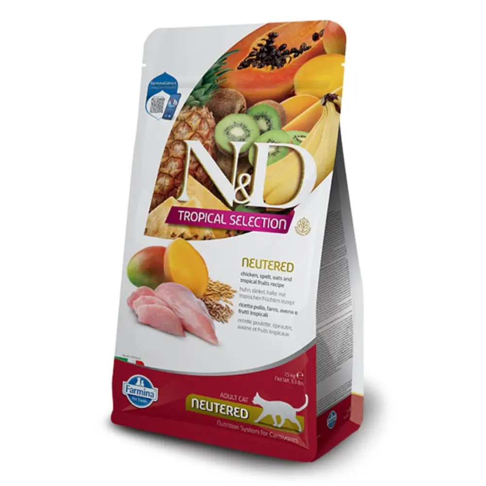 N&D TROPICAL Cat Chicken Neutered 300 g Hrana za mačke
