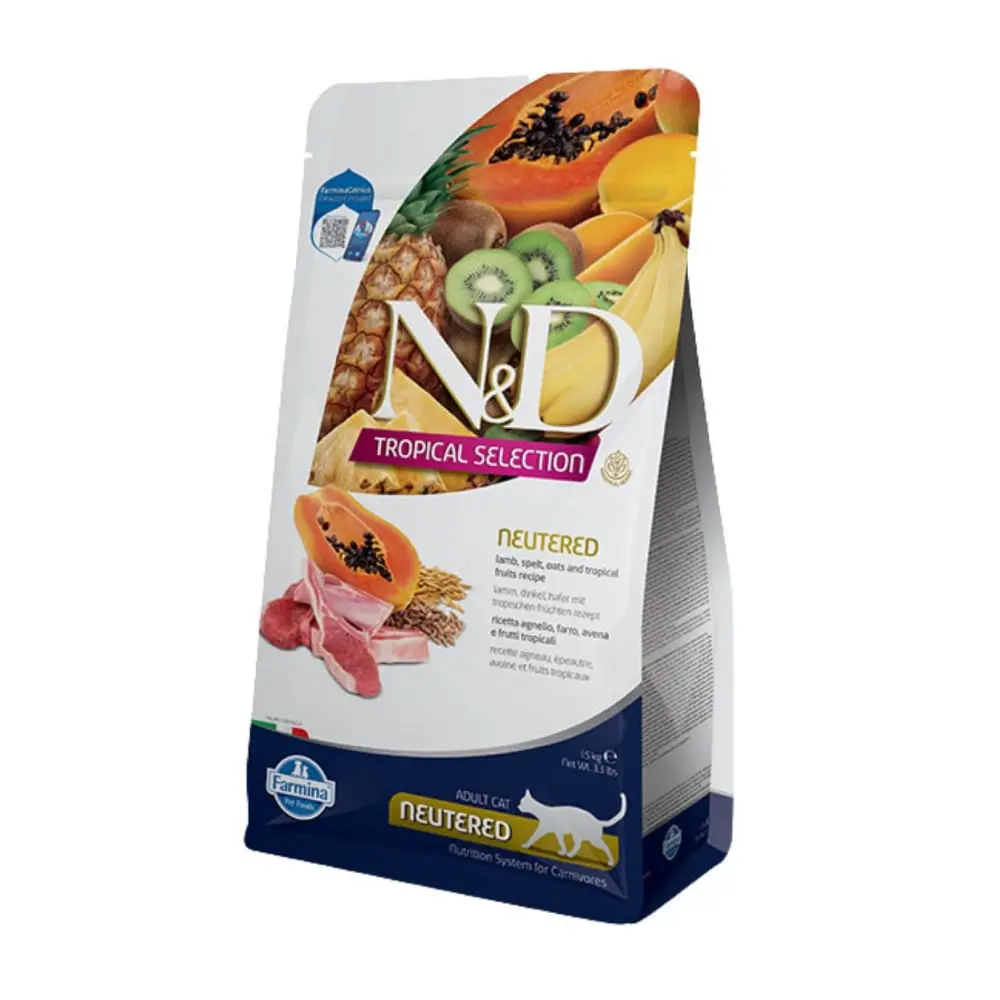 N&D Tropical Cat Lamb Neutered 1.5 kg Suva hrana za mačke