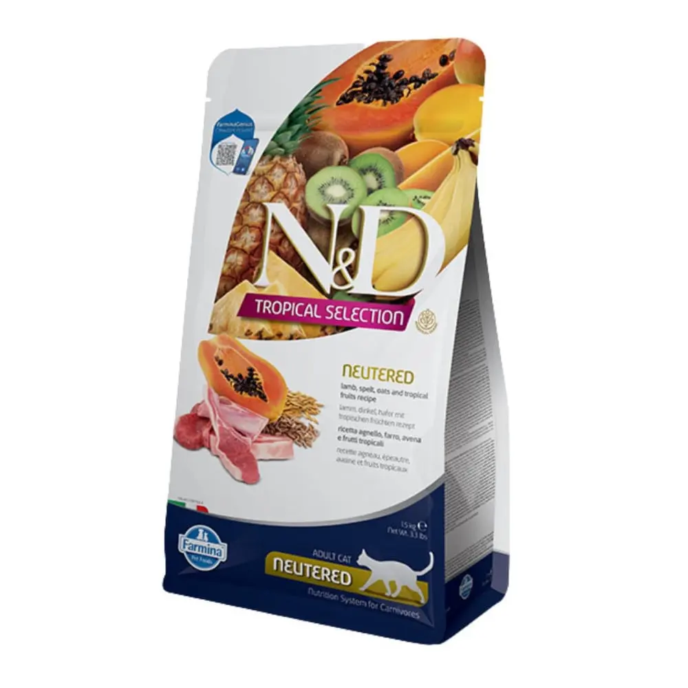 N&D Tropical Cat Lamb Neutered 300 gr Suva hrana za mačke