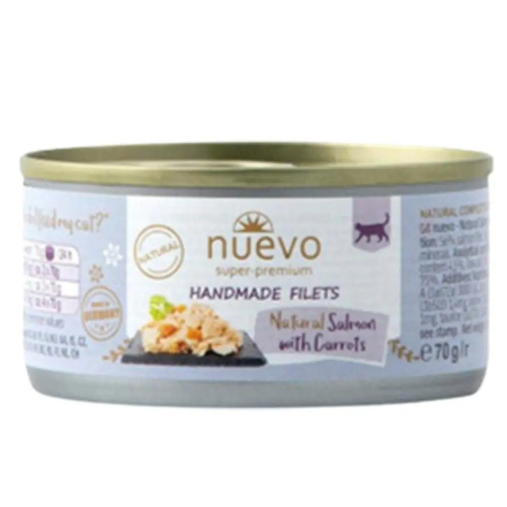 NUEVO N95021 Handmade Natural Fileti lososa sa šargarepom 70 g Vlažna hrana za mačke