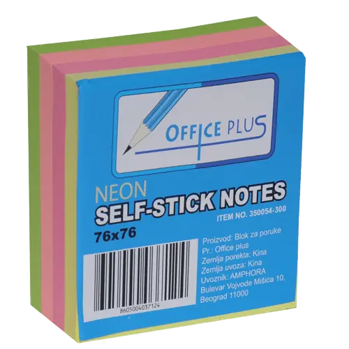 OFFICE PLUS Samolepljivi blokčići 30192 (Višebojni)