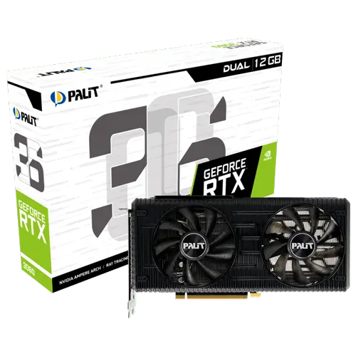 PALIT GeForce RTX 3060 Dual LHR 12GB GDDR6 192-bit NE63060019K9-190AD