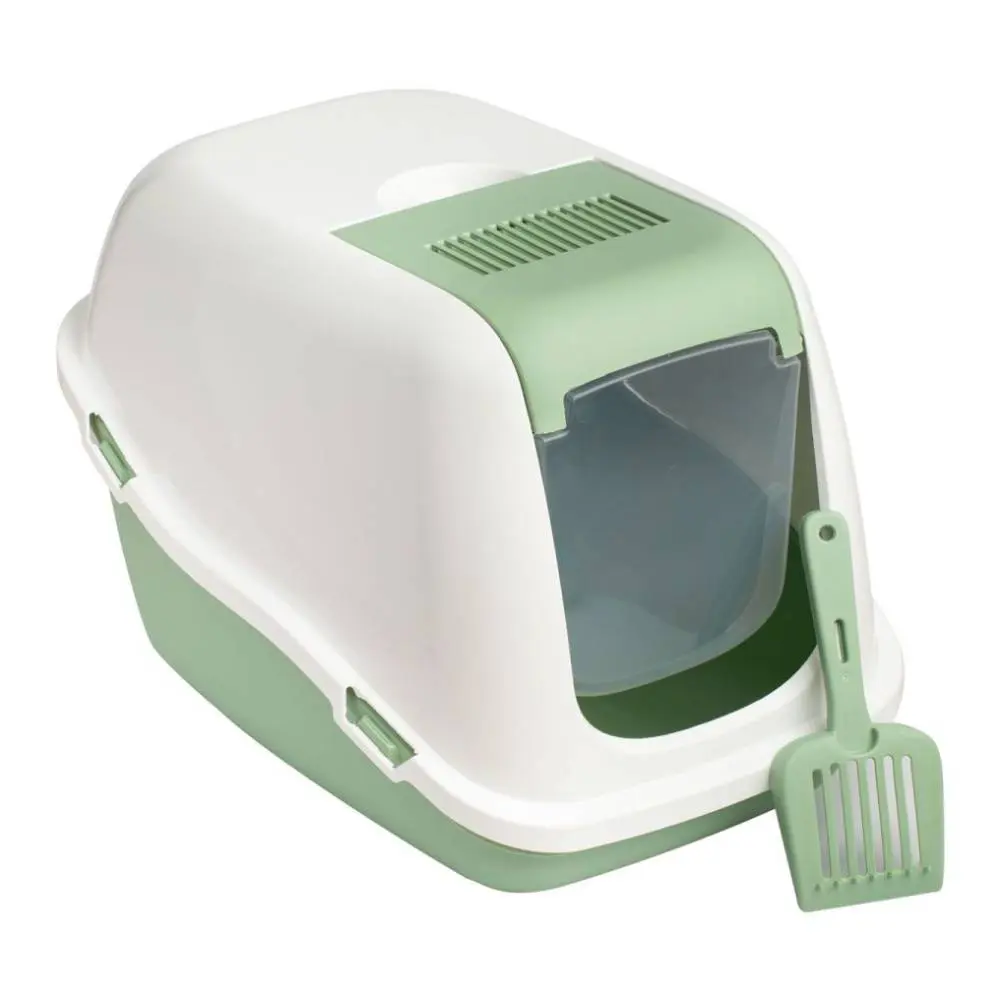 PETMAX Comfort Toalet za mačke Zelena 57x39x41cm