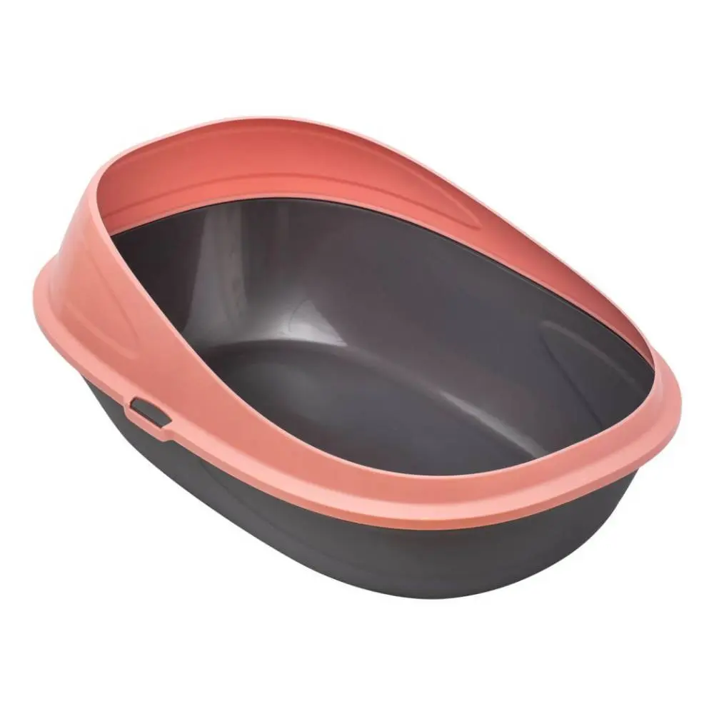 PETMAX Otvoreni toalet za mačke Roze 59x39x23 cm