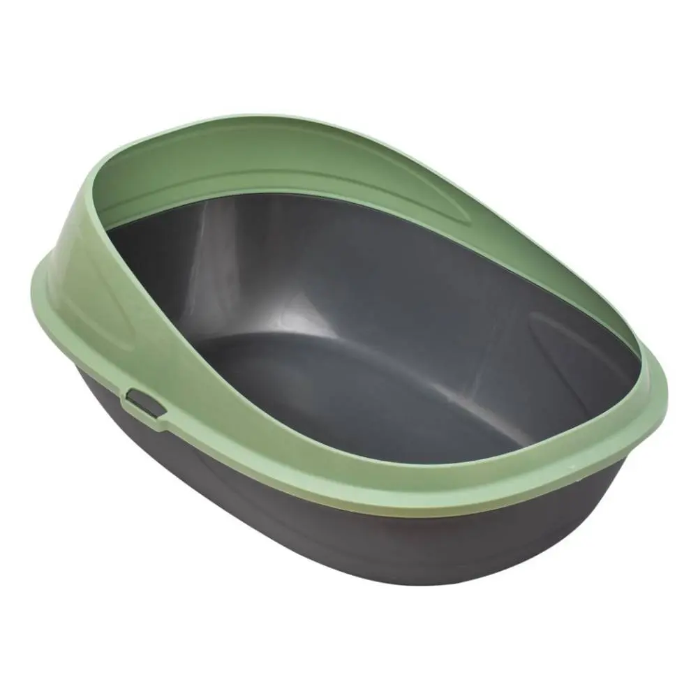 PETMAX Otvoreni toalet za mačke Zelena 59x39x23 cm