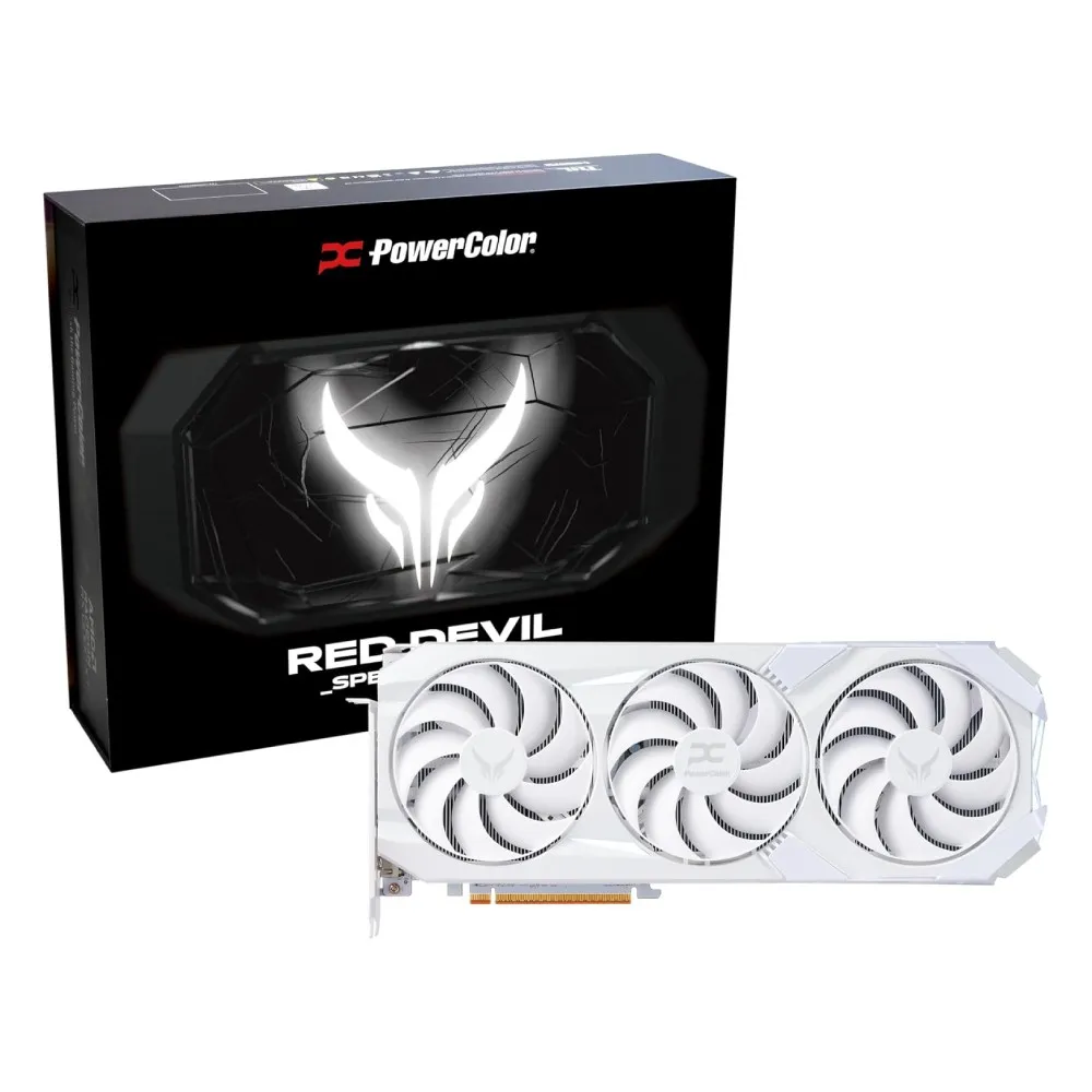 POWERCOLOR Red Devil Spectral White AMD Radeon RX 9070 XT 16GB GDDR6