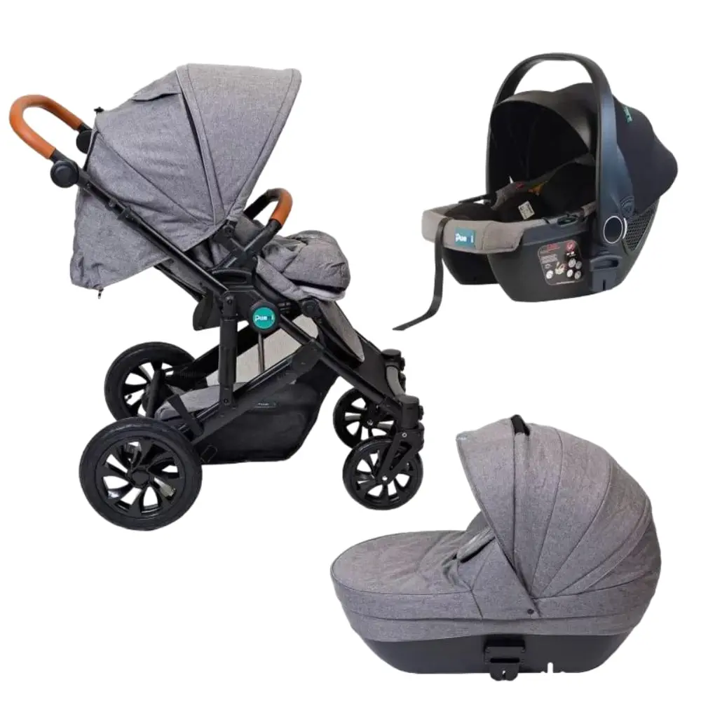 PUERRI Trio sistem Diamond Dark Grey Kolica 3 u 1