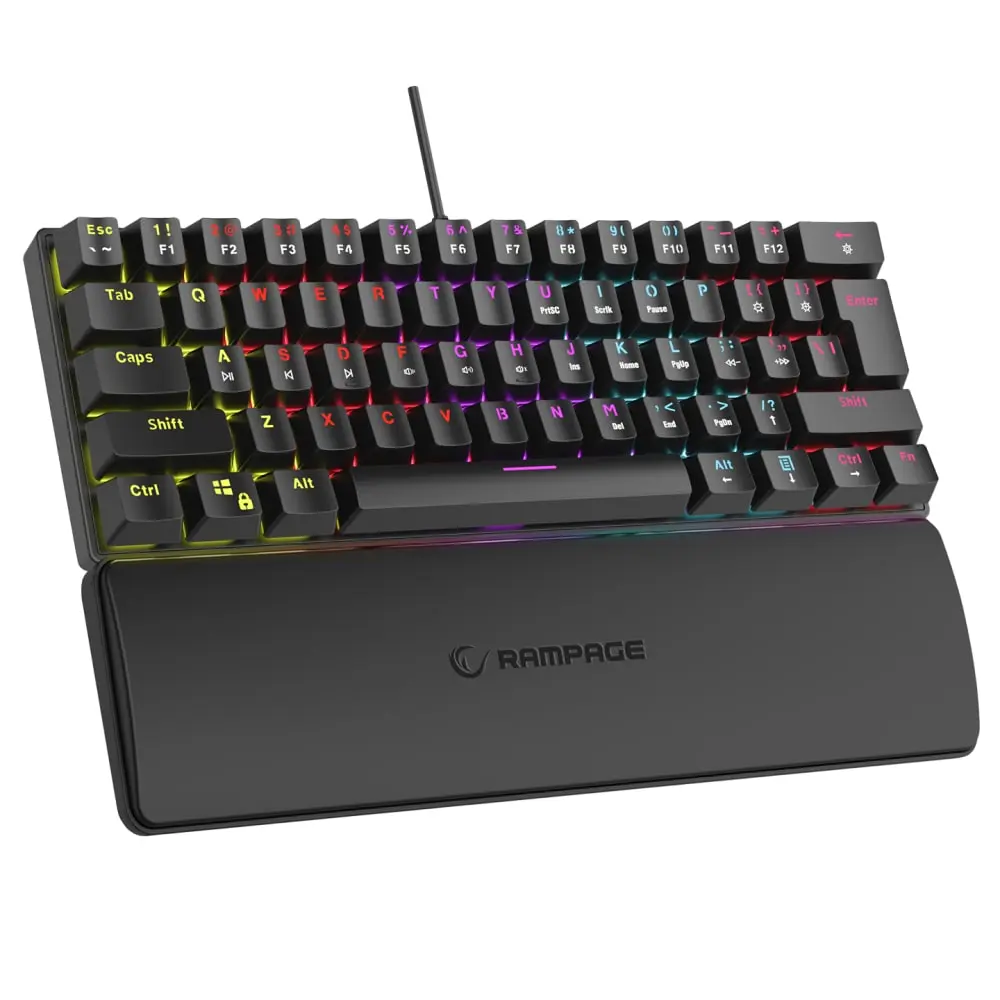 RAMPAGE PLOWER K60 US Black Gaming tastatura